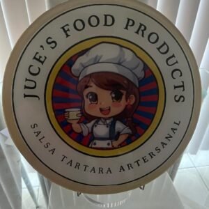 Logo encapsulated in resin with support